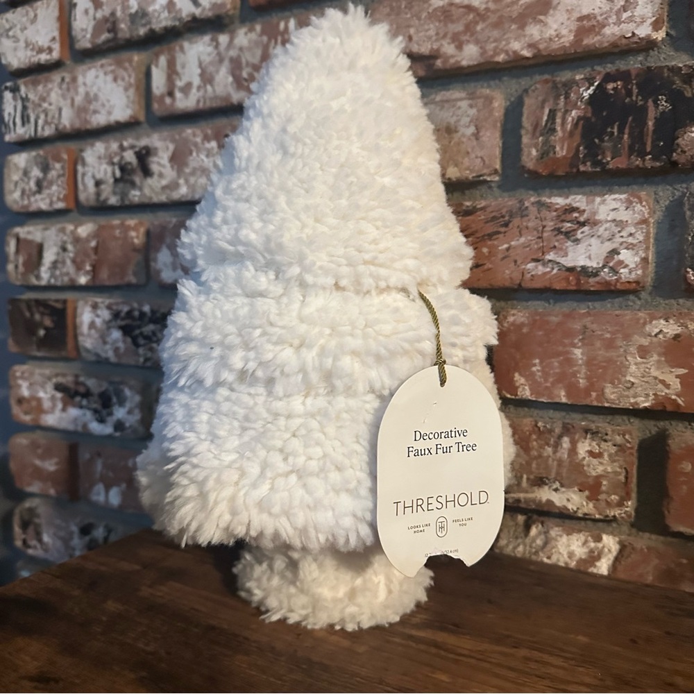 Sherpa Tree Shaped Plush Christmas
Tree Decor Ivory - Threshold™